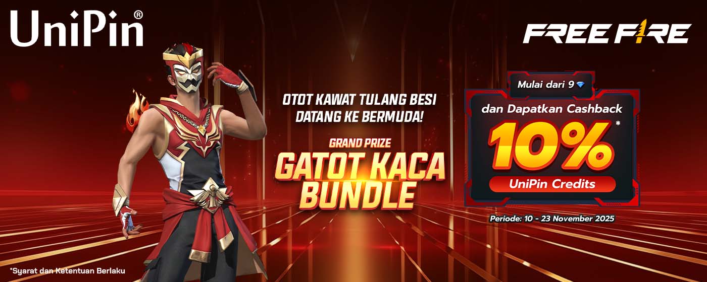 Gatot Kaca Bundle Hadir! Top Up Diamonds dan Dapatkan Cashback 10%